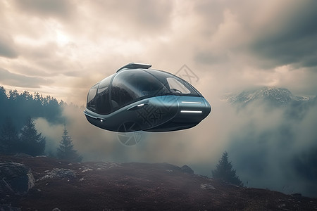 空中的未来小型汽车图片