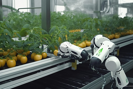 智能植物种植机器人工作图片