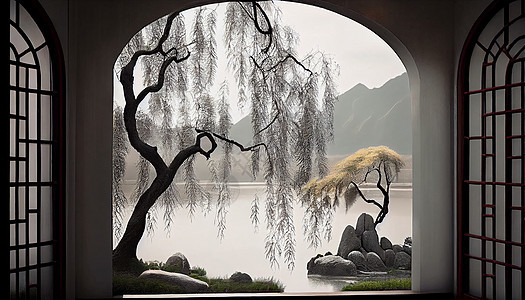 中式江南风景图片