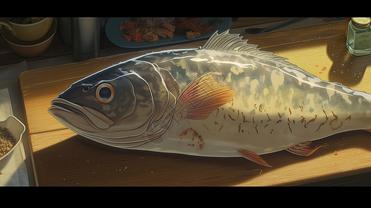 生鲜鱼背景图片