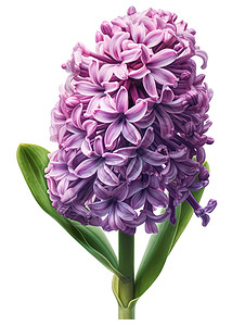 绽放紫色风信子花朵图片