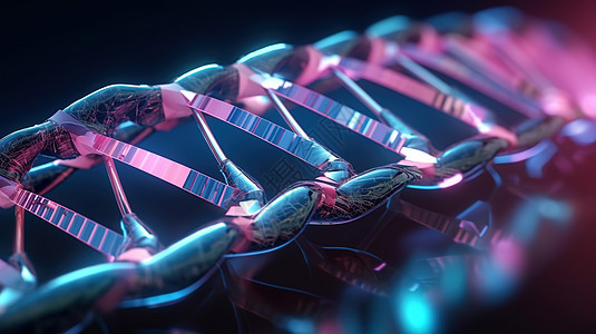 3D医疗DNA链条背景图片