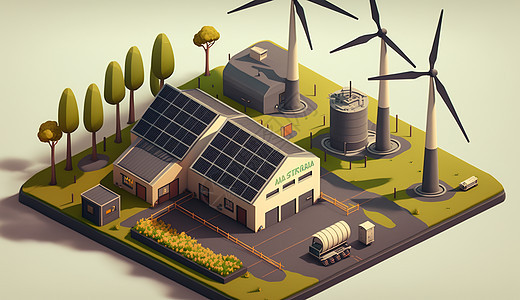 新能源工厂模型图片