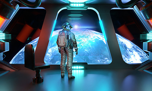 3D宇航员场景图片