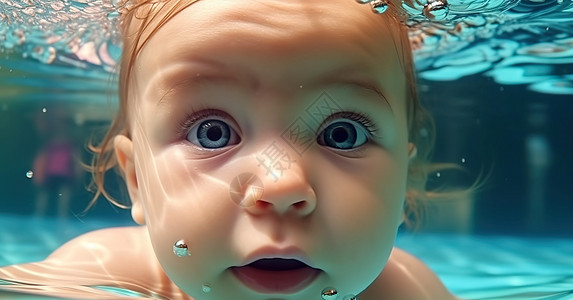 水下的可爱女宝宝图片