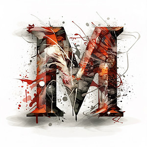 字母M创意设计背景图片