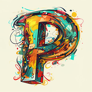 字母P创意设计背景图片
