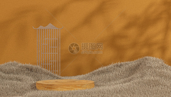中式禅意境展台图片