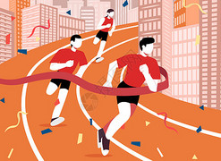 马拉松红色背景图片