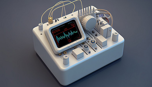 医疗设备心电图3D立体图片