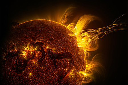 爆发能量的太阳背景图片