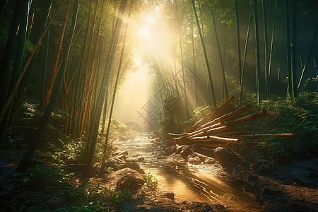 中国竹林风景图片