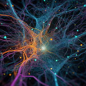 彩色神经元图片