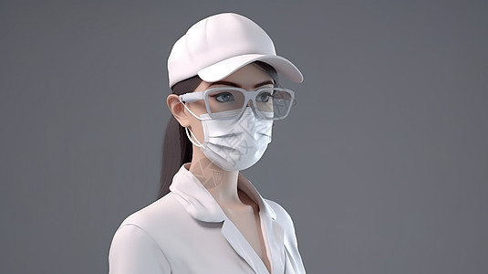 戴口罩的女护士图片