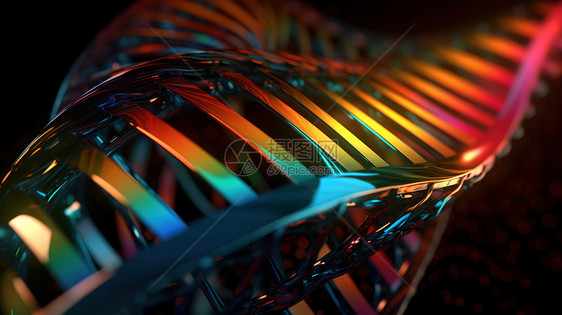 金属镭射光DNA图片