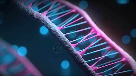 3D紫色DNA图片