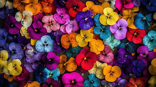 多彩的花团背景图片