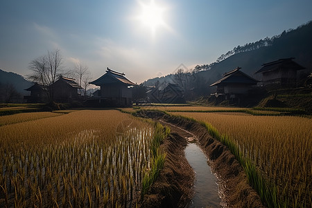 水田村背景图片