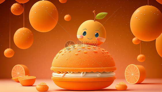 马卡龙3D立体甜品图片
