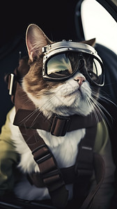 飞行员小猫图片