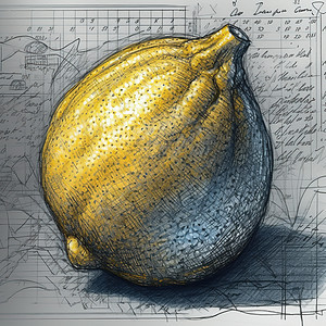 柠檬手绘图背景图片