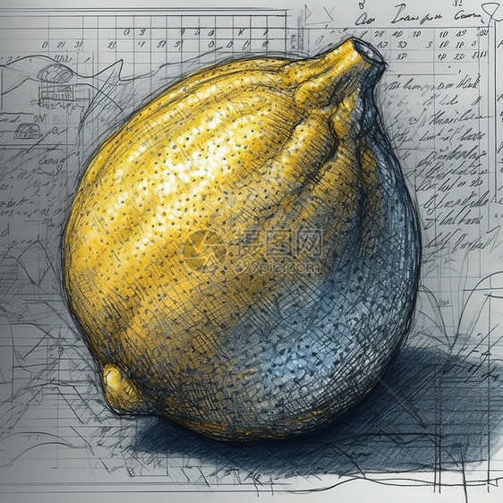 柠檬手绘图图片