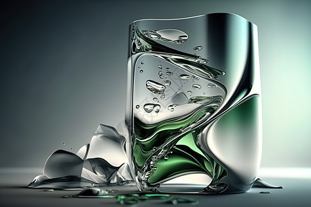 玻璃杯的水背景图片