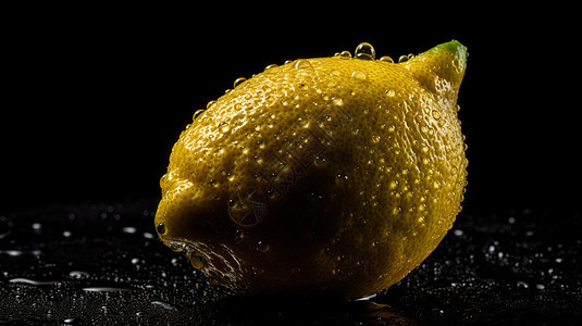 柠檬和水滴无缝背景图片