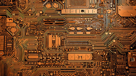 线路复杂的处理器CPU芯片图片