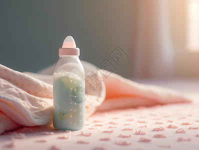 婴儿奶瓶背景图片