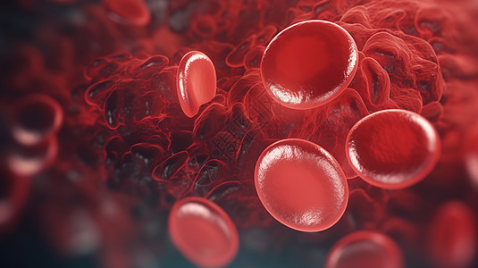 红细胞再生显微图像3D渲染图图片