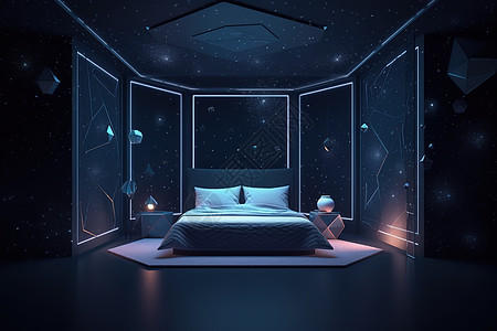 宇宙环卫卧室数字艺术图片