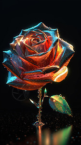 3D玫瑰花背景图片