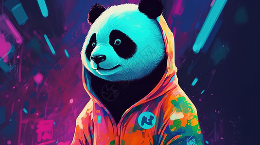 赛博朋克大熊猫图片