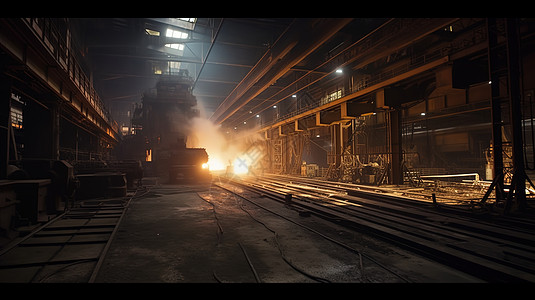 钢铁厂生产车间图片