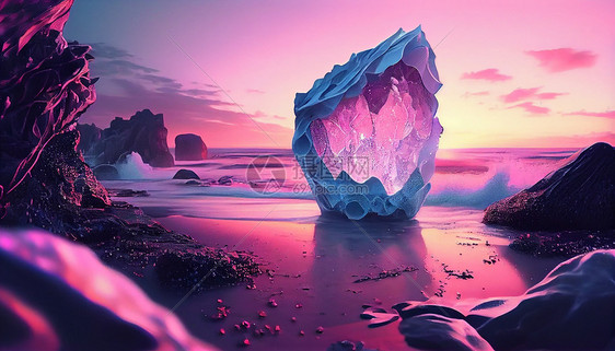 梦幻海边水晶图片