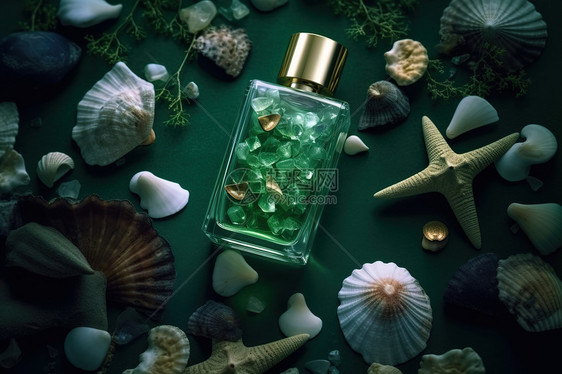 光端绿瓶香水图片