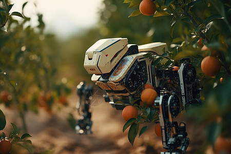 果园里的人型机器人图片