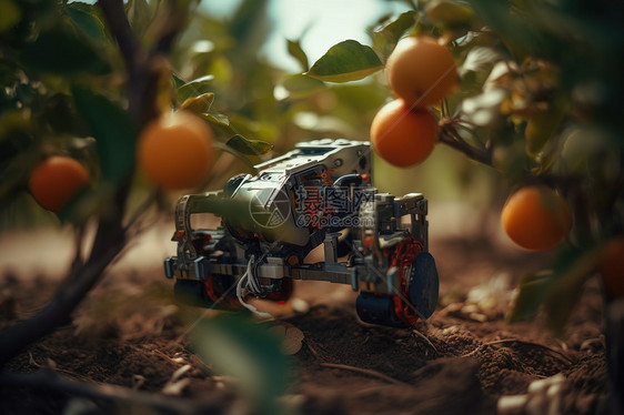 果园里工作的机器人图片