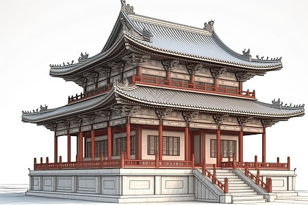 中国古风建筑背景图片