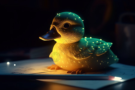 发光的鸭子图片
