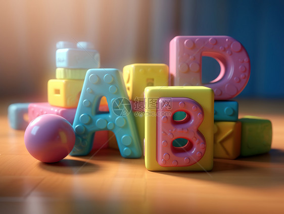 字母玩具积木图片