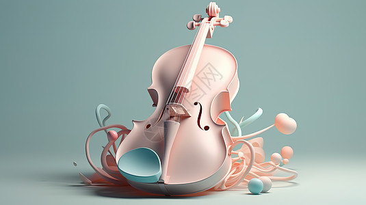 粉色手提琴图片