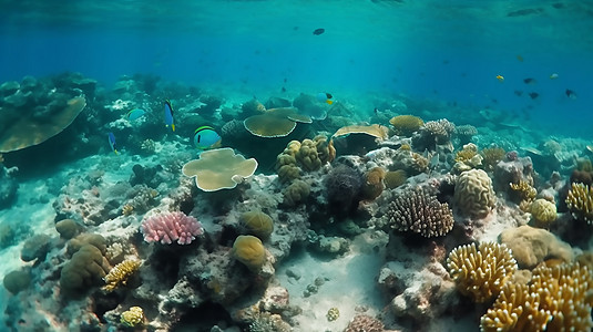 色彩缤纷的海洋珊瑚图片