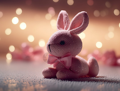 粉色小兔子玩具图片