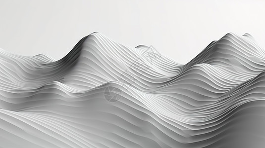 灰色山灰色波浪线山脉设计图片
