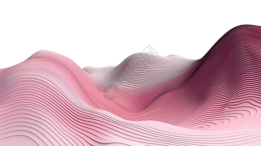 3D粉色山脉模型图片