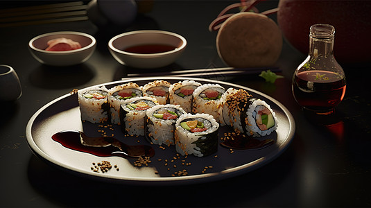 寿司场景图片