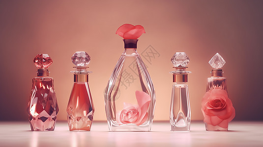 粉色系香水背景图片