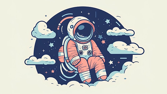 卡通宇航员背景图片